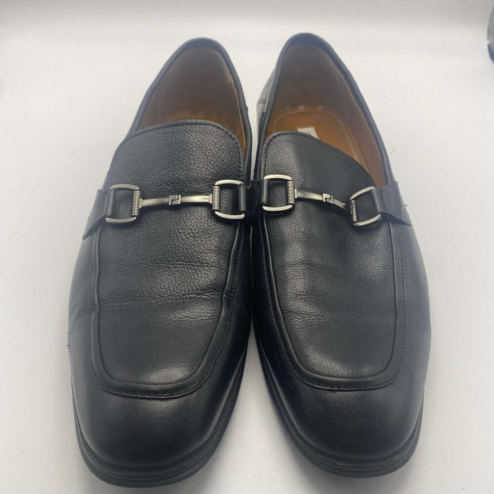 Steve Madden Aahron Bit Loafers Size 13M Black Leather Slip Onsu (DS1014)